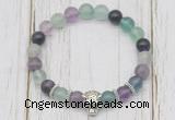 CGB7503 8mm fluorite bracelet with tiger head for men or women