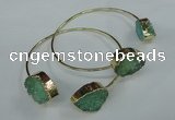 CGB751 13*18mm - 15*20mm teardrop druzy agate gemstone bangles