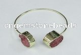CGB755 13*18mm - 15*20mm oval druzy agate gemstone bangles