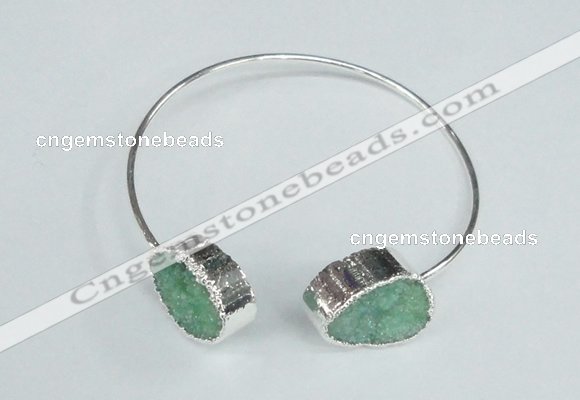 CGB761 13*18mm - 15*20mm oval druzy agate gemstone bangles