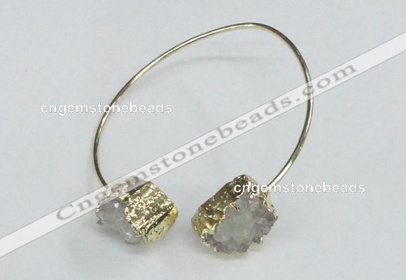 CGB775 13*18mm - 15*20mm freeform druzy agate gemstone bangles