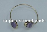 CGB776 13*18mm - 15*20mm freeform druzy agate gemstone bangles