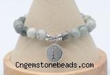 CGB7773 8mm greeting pine jasper bead with luckly charm bracelets