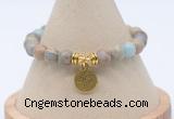 CGB7774 8mm serpentine jasper bead with luckly charm bracelets