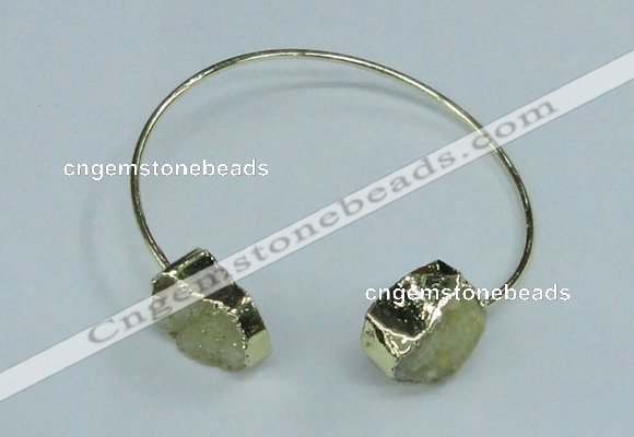 CGB778 13*18mm - 15*20mm freeform druzy agate gemstone bangles