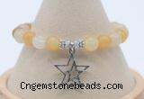 CGB7783 8mm yellow aventurine bead with luckly charm bracelets