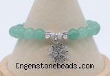 CGB7785 8mm green aventurine bead with luckly charm bracelets