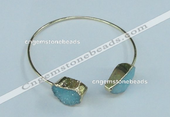 CGB779 13*18mm - 15*20mm freeform druzy agate gemstone bangles