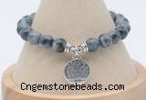 CGB7822 8mm eagle eye jasper bead with luckly charm bracelets