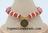 CGB7832 8mm Tibetan agate bead with luckly charm bracelets