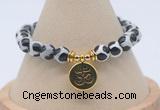 CGB7833 8mm Tibetan agate bead with luckly charm bracelets