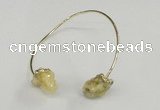 CGB785 13*18mm - 15*20mm nuggets druzy quartz gemstone bangles