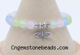 CGB7873 8mm colorful candy jade bead with luckly charm bracelets