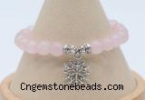 CGB7886 8mm rose quartz bead with luckly charm bracelets
