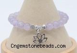 CGB7888 8mm lavender amethyst bead with luckly charm bracelets