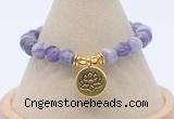 CGB7891 8mm dogtooth amethyst bead with luckly charm bracelets