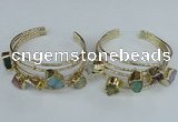 CGB790 12*16mm - 13*18mm freeform druzy agate gemstone bangles