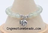 CGB7902 8mm prehnite bead with luckly charm bracelets wholesale