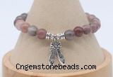 CGB7905 8mm purple strawberry quartz bead with luckly charm bracelets