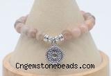 CGB7907 8mm sunstone bead with luckly charm bracelets wholesale