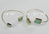 CGB792 8*10mm - 12*16mm rectangle Australia chrysoprase bangles