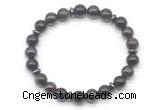 CGB8112 8mm golden obsidian, garnet & hematite power beads bracelet