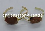 CGB812 25*30mm – 25*35mm freeform plated druzy agate bangles