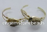 CGB814 25*30mm – 25*35mm freeform plated druzy agate bangles