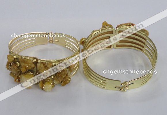CGB822 30*68mm - 30*70mm druzy agate gemstone bangles wholeasale