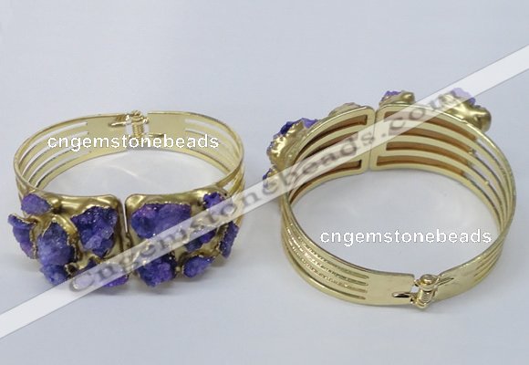 CGB823 30*68mm - 30*70mm druzy agate gemstone bangles wholeasale