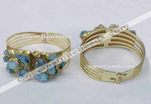 CGB826 30*68mm - 30*70mm druzy agate gemstone bangles wholeasale