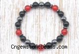 CGB8332 8mm candy jade, black onyx & hematite energy bracelet