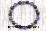 CGB8334 8mm candy jade, black onyx & hematite energy bracelet