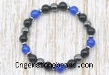 CGB8336 8mm candy jade, black onyx & hematite energy bracelet