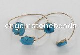 CGB836 13*15mm - 15*20mm freeform druzy agate gemstone bangles