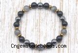 CGB8392 8mm grade A labradorite, black onyx & hematite energy bracelet