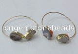 CGB840 15*20mm - 18*25mm freeform druzy agate gemstone bangles