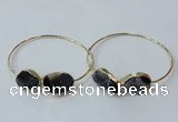 CGB841 15*20mm - 18*25mm freeform druzy agate gemstone bangles