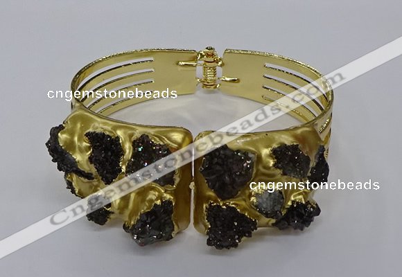 CGB846 30*68mm - 30*70mm druzy agate gemstone bangles wholesale