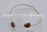 CGB850 10mm flat round agate gemstone bangles wholesale