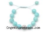 CGB8642 12mm round amazonite adjustable macrame bracelets
