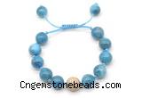 CGB8643 12mm round apatite adjustable macrame bracelets