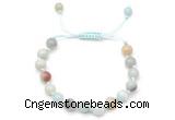 CGB8653 8mm,10mm round amazonite adjustable macrame bracelets