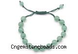 CGB8656 8mm,10mm round green aventurine adjustable macrame bracelets