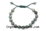 CGB8659 8mm,10mm round African turquoise adjustable macrame bracelets