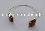 CGB868 15*15mm square agate gemstone bangles wholesale