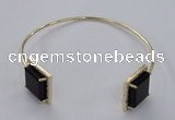 CGB869 15*15mm square agate gemstone bangles wholesale