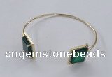 CGB870 15*15mm square agate gemstone bangles wholesale