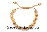 CGB8725 8mm,10mm round golden tiger eye adjustable macrame bracelets