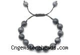 CGB8769 8mm,10mm round eagle eye adjustable macrame bracelets